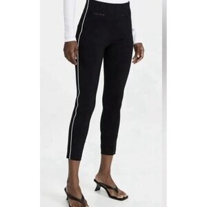 Spanx Ankle Piped Skinny Perfect Pants 2X Black Slimming Stretch Cropped‎